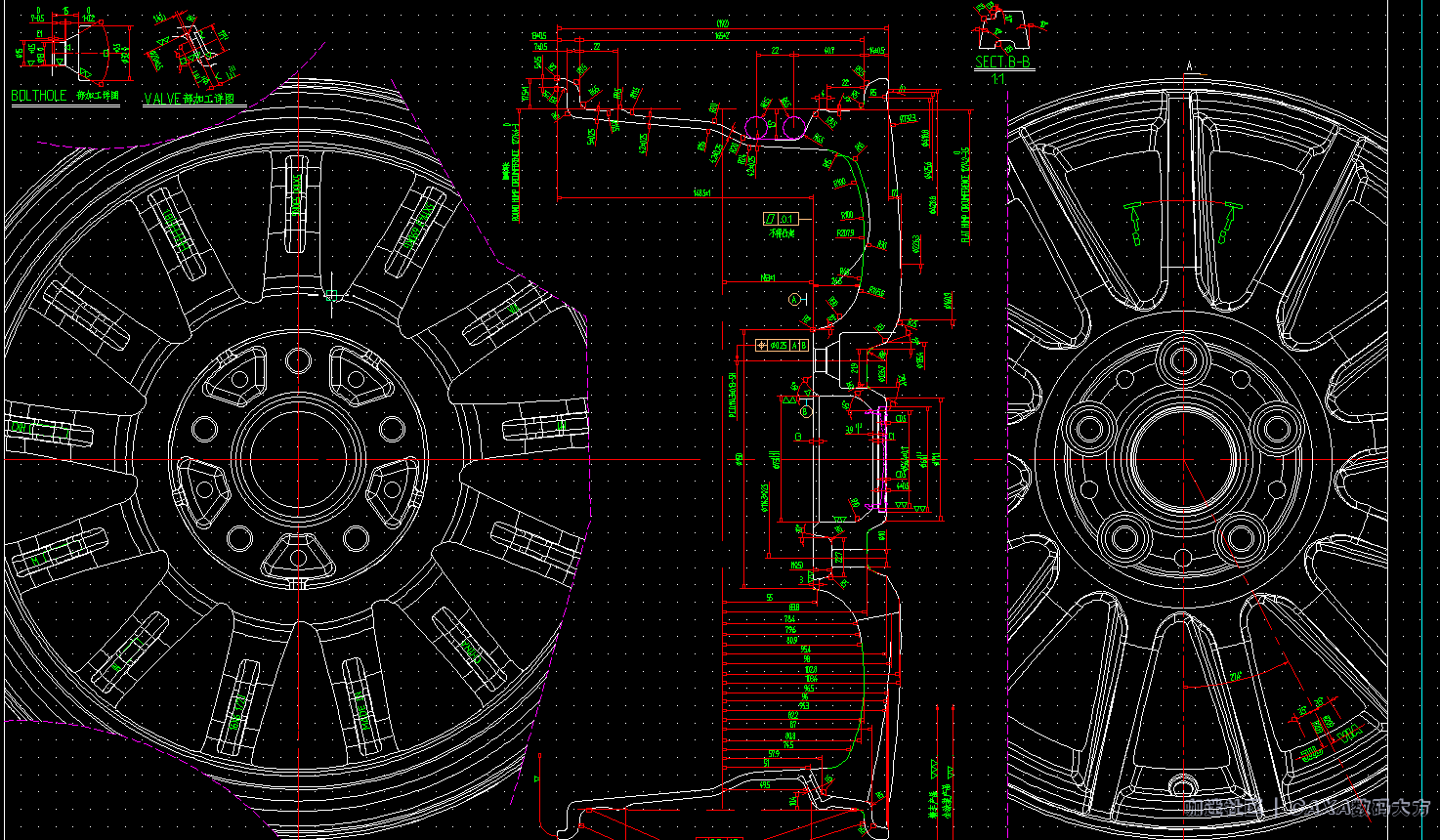 汽车轮毂的3D建模