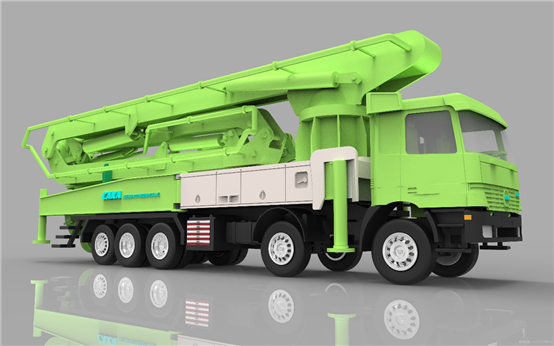 D:第八届CAXA 3D设计大赛工业组 56m泵车平赛（贴）混凝土泵车.png